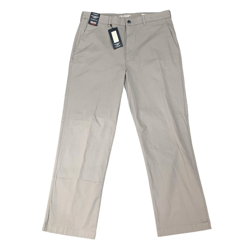 Roundtree & Yorke Pant Mens 38 The Perfect Chino Classic Fit Security Zip Pocket